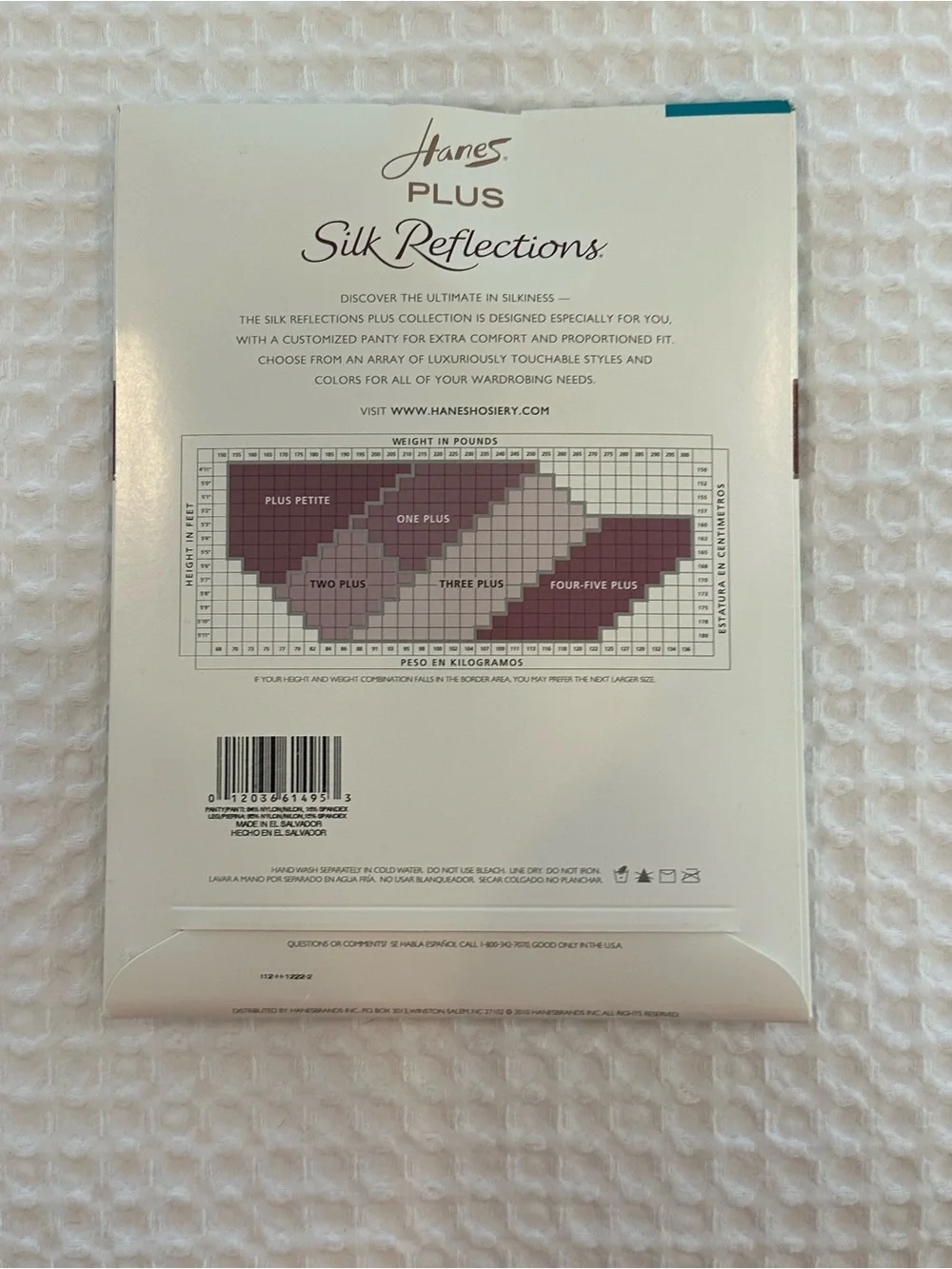 Hanes PLUS Silk Reflections Pantyhose in Barely Black size One Plus